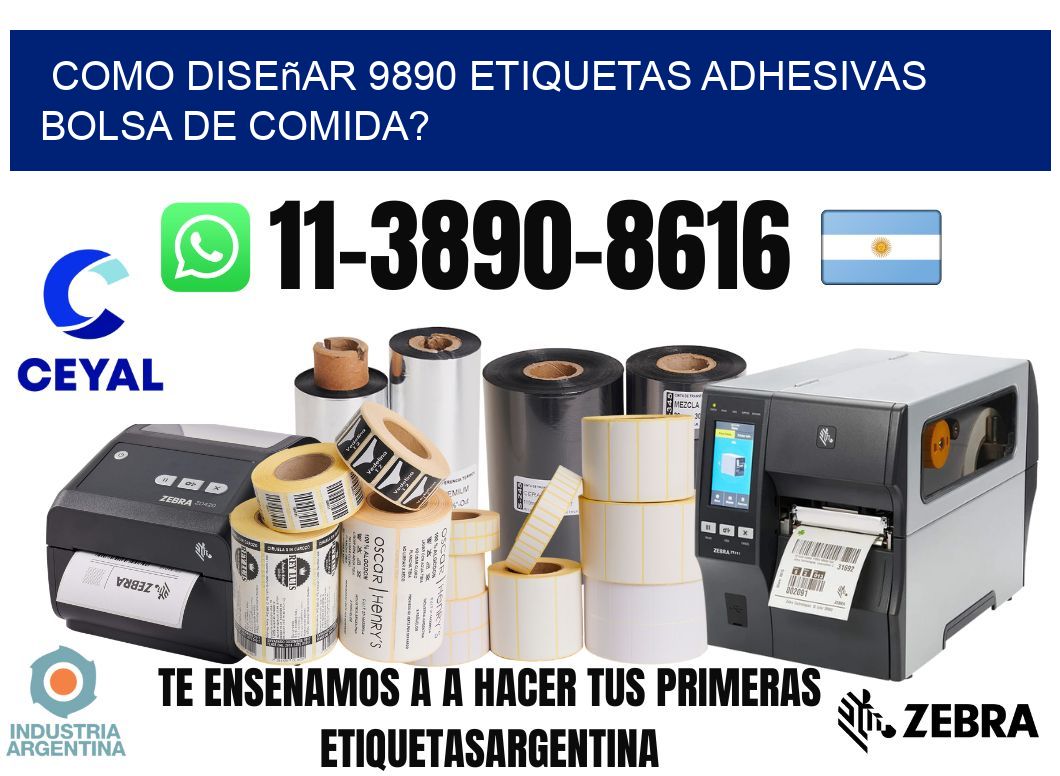como diseñar 9890 etiquetas adhesivas bolsa de comida?