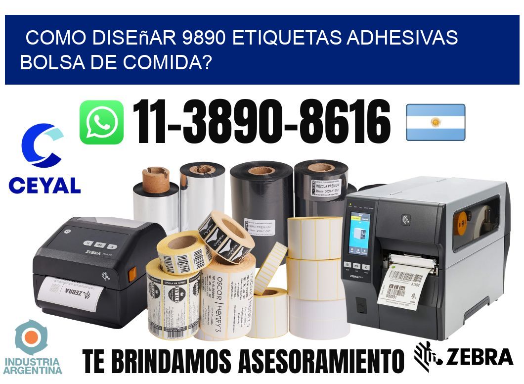 como diseñar 9890 etiquetas adhesivas bolsa de comida?