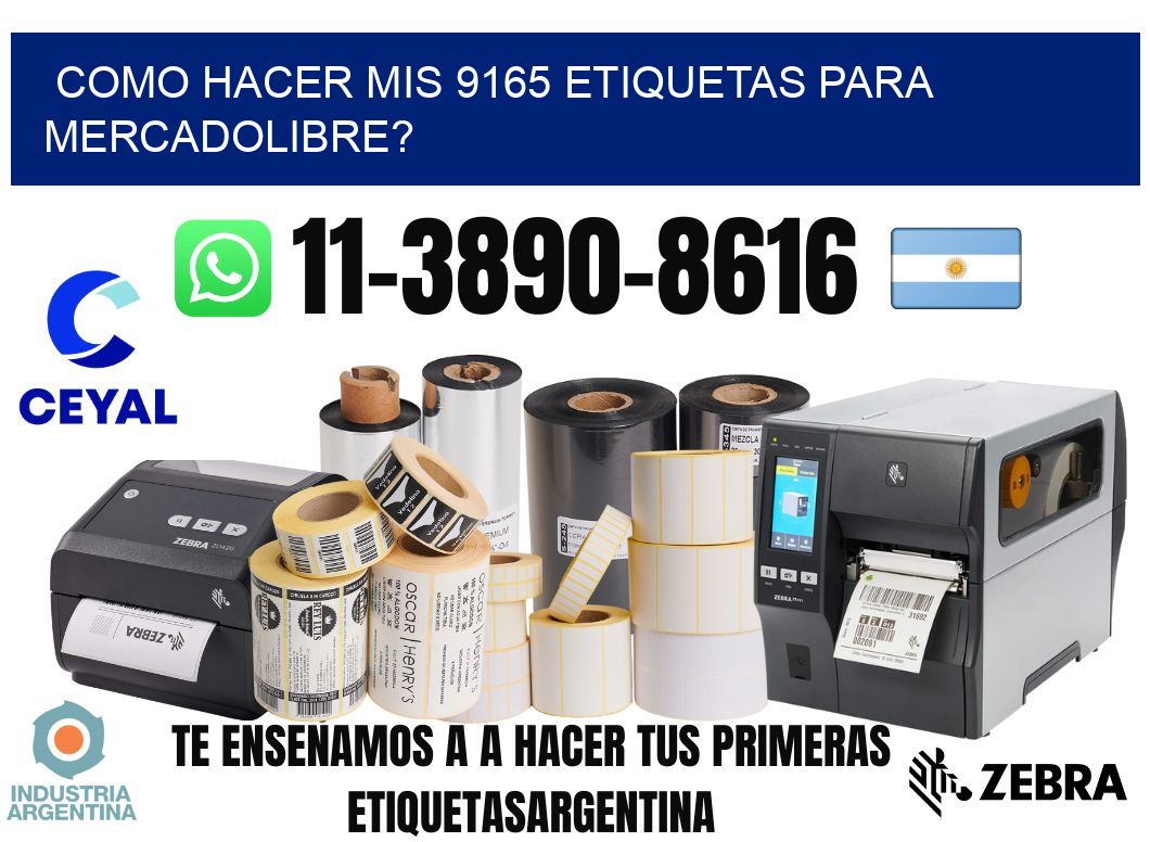 como hacer mis 9165 etiquetas para mercadolibre?