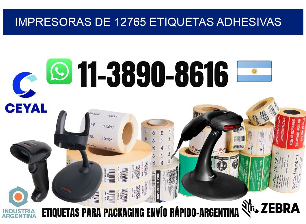 impresoras de 12765 etiquetas adhesivas