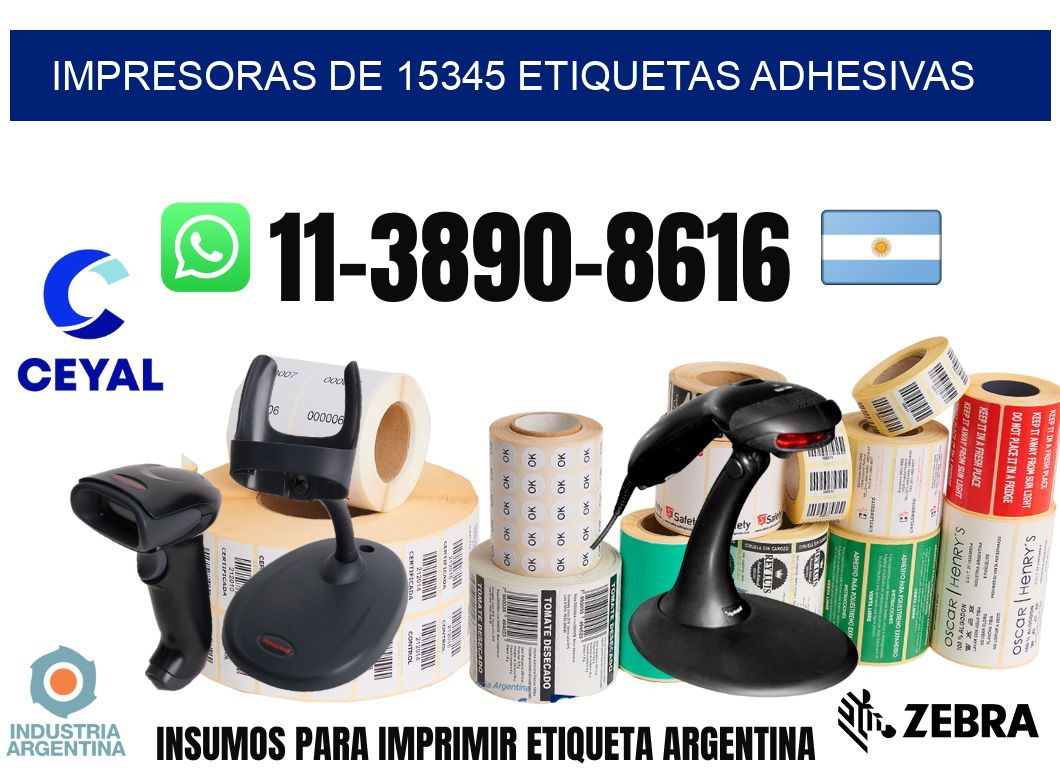 impresoras de 15345 etiquetas adhesivas