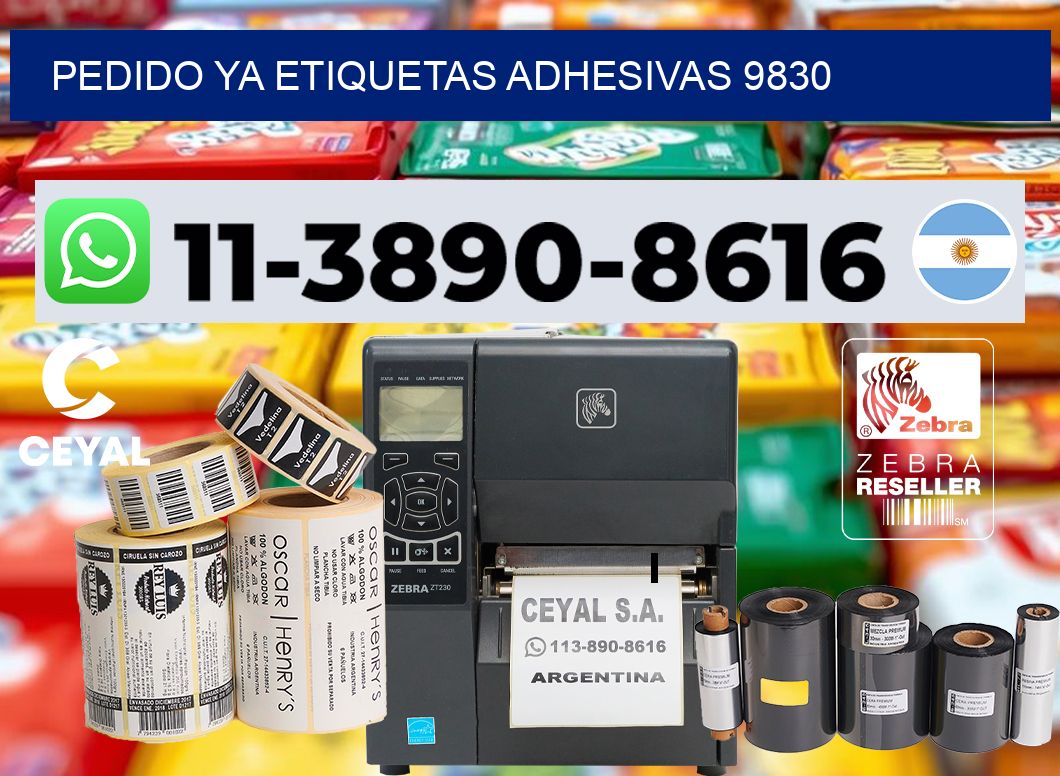 pedido ya etiquetas adhesivas 9830