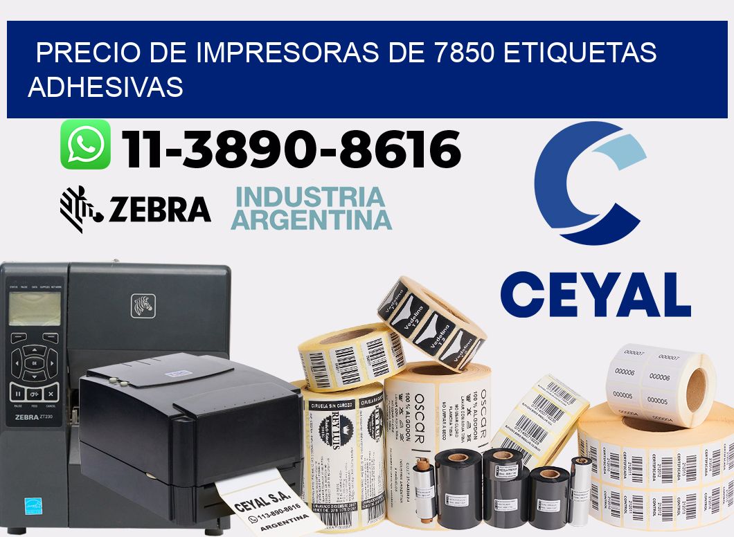 precio de impresoras de 7850 etiquetas adhesivas