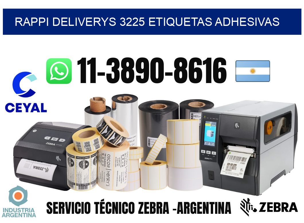 rappi deliverys 3225 etiquetas adhesivas