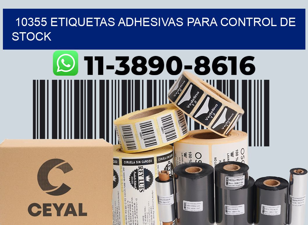10355 Etiquetas adhesivas para control de stock