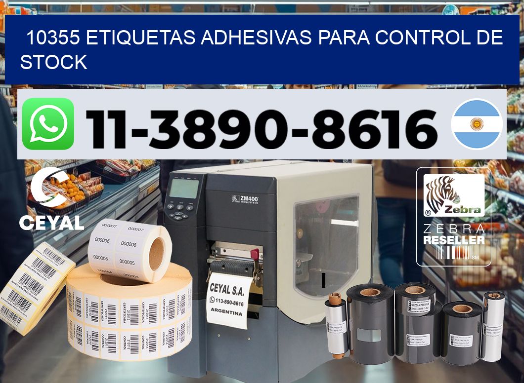 10355 Etiquetas adhesivas para control de stock