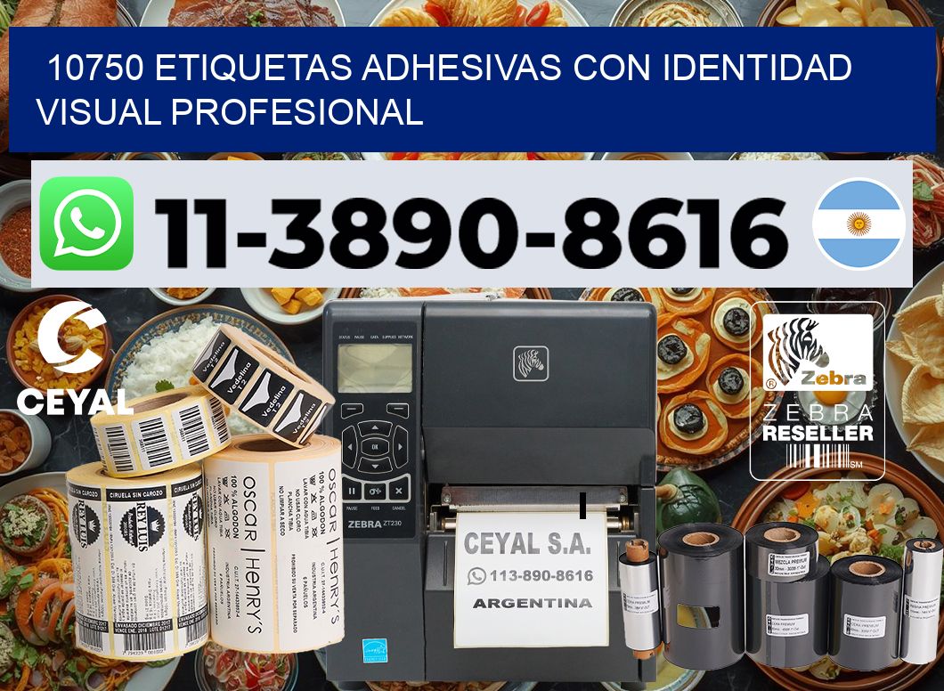 10750 Etiquetas adhesivas con identidad visual profesional