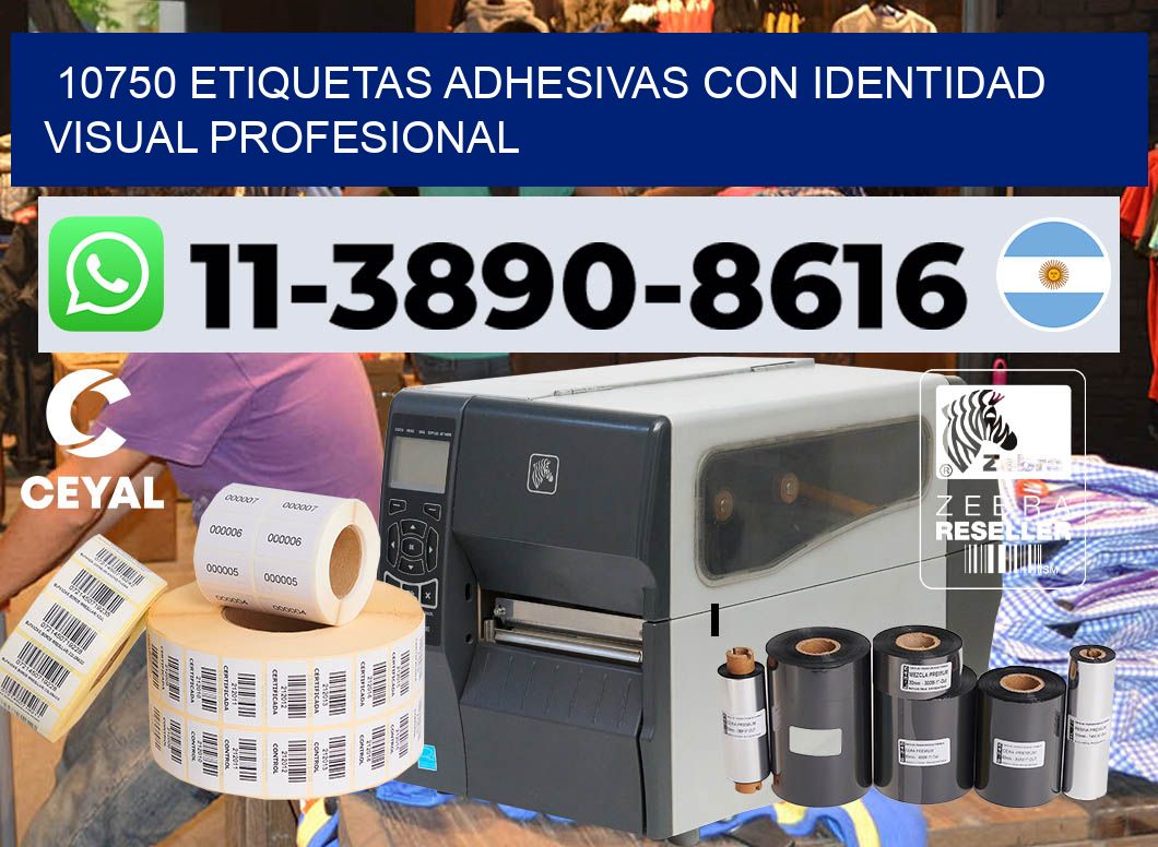 10750 Etiquetas adhesivas con identidad visual profesional