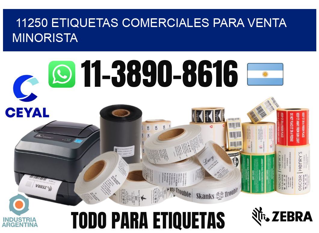 11250 Etiquetas comerciales para venta minorista