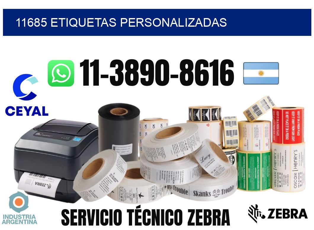 11685 etiquetas personalizadas