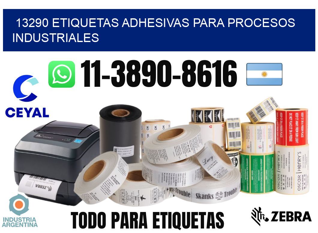 13290 Etiquetas adhesivas para procesos industriales