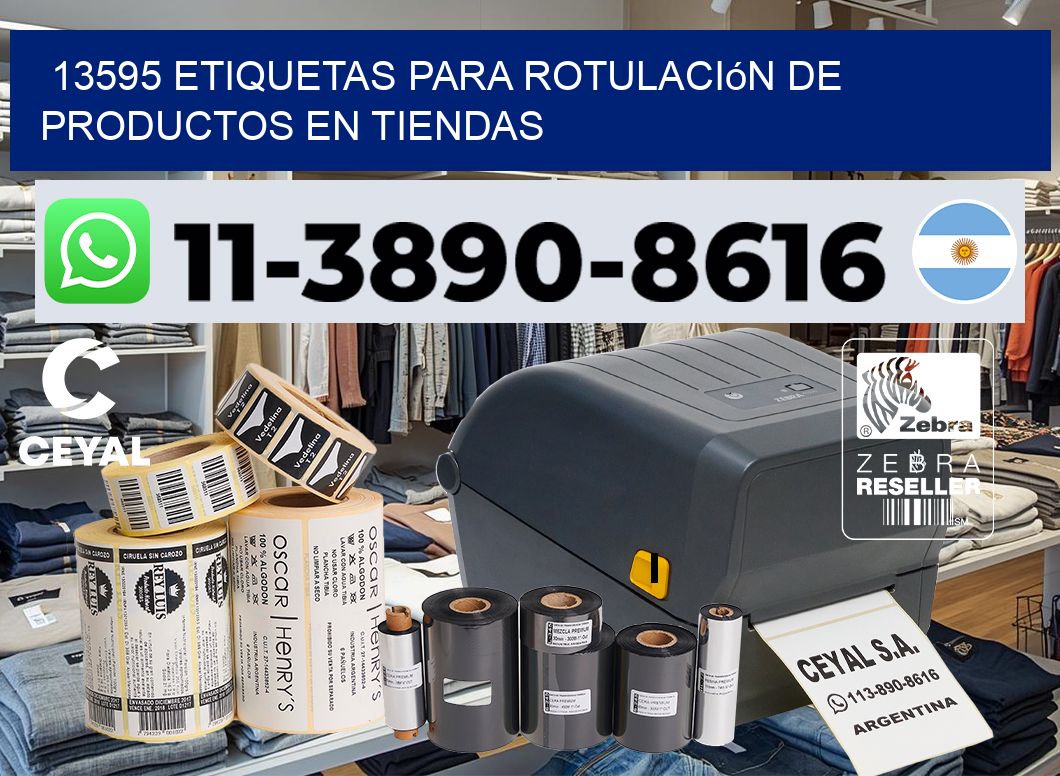 13595 Etiquetas para rotulación de productos en tiendas