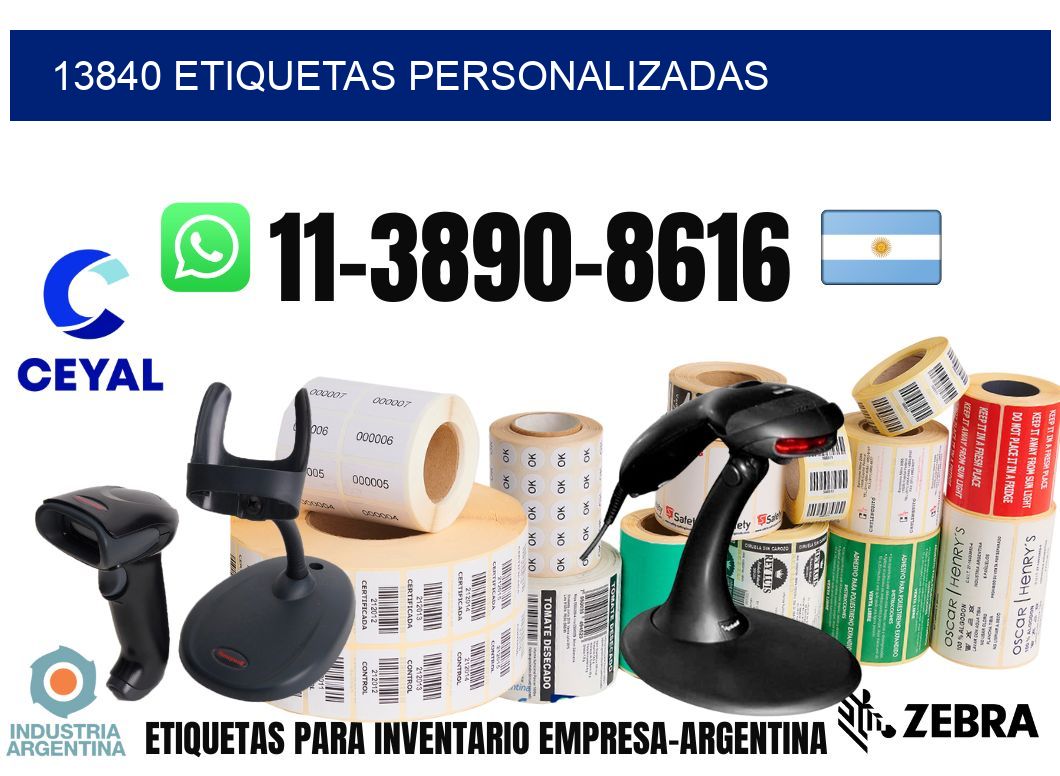 13840 etiquetas personalizadas