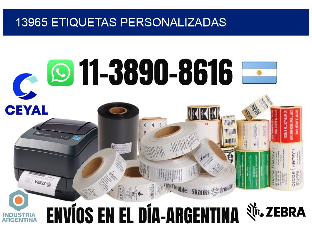 13965 etiquetas personalizadas