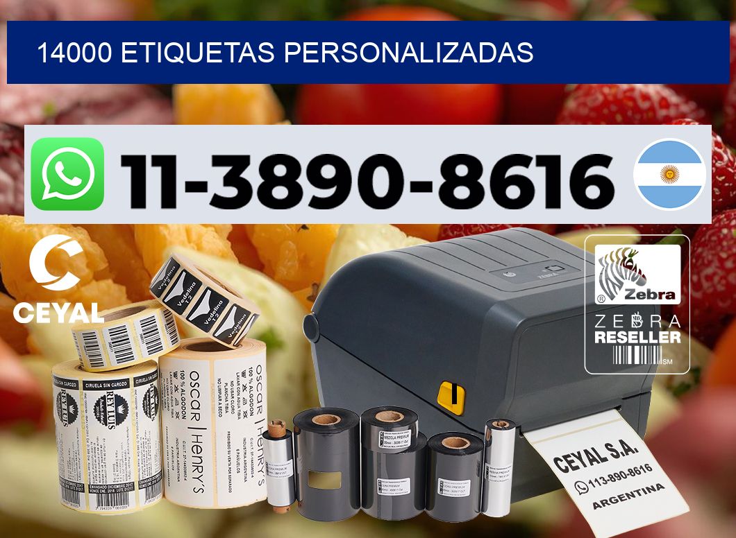 14000 etiquetas personalizadas