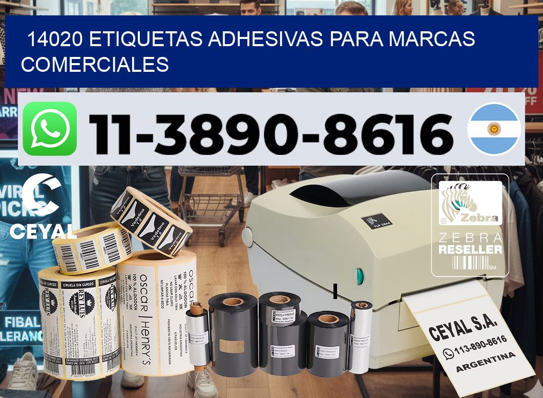 14020 Etiquetas adhesivas para marcas comerciales