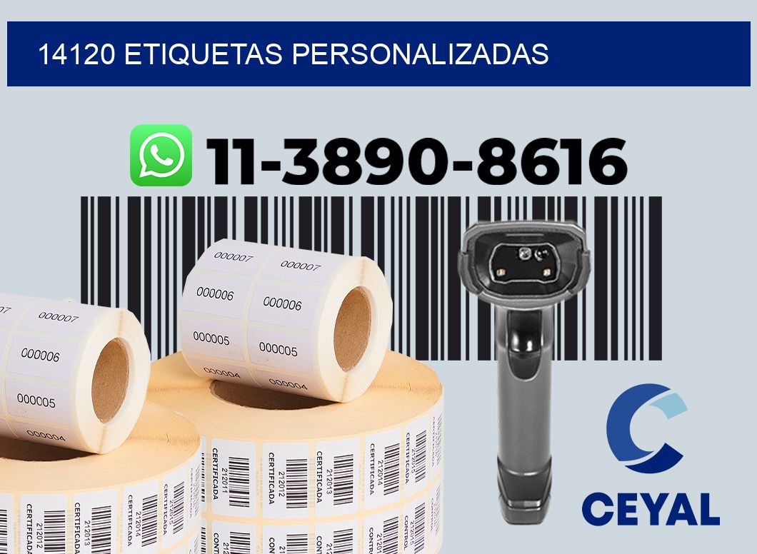 14120 etiquetas personalizadas