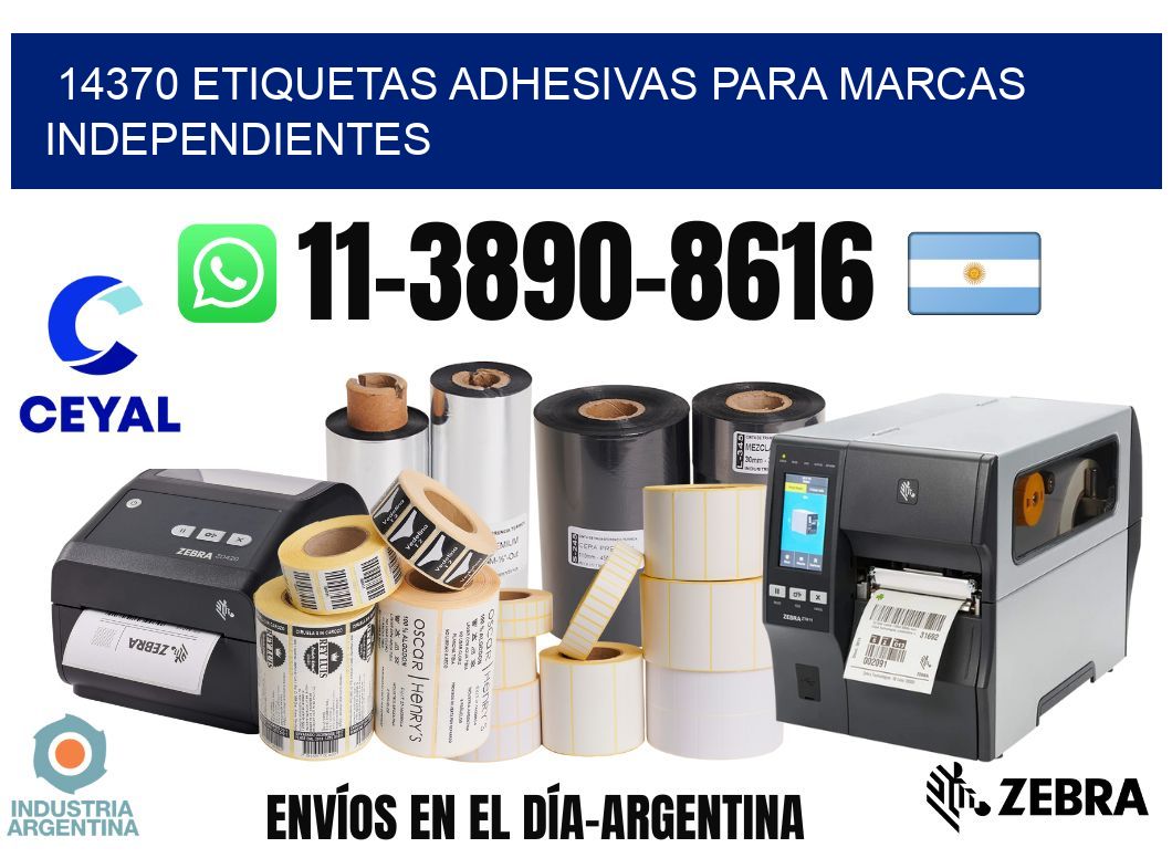 14370 Etiquetas adhesivas para marcas independientes