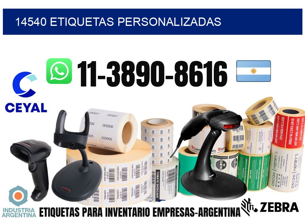 14540 etiquetas personalizadas