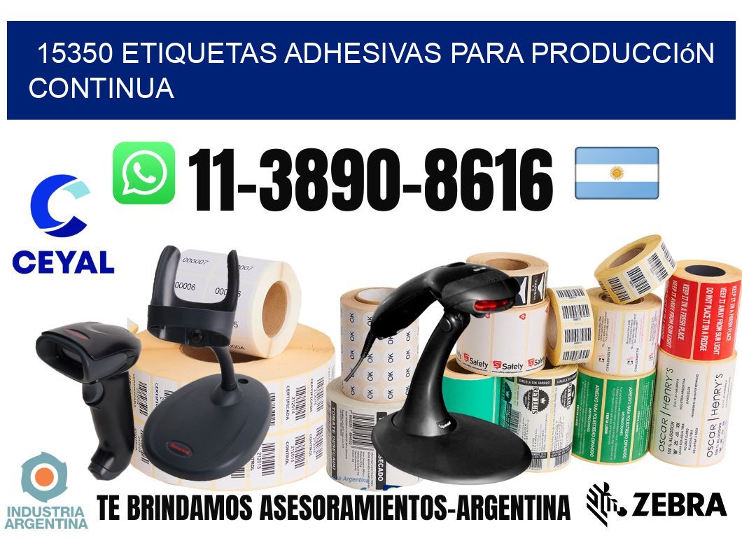 15350 Etiquetas adhesivas para producción continua