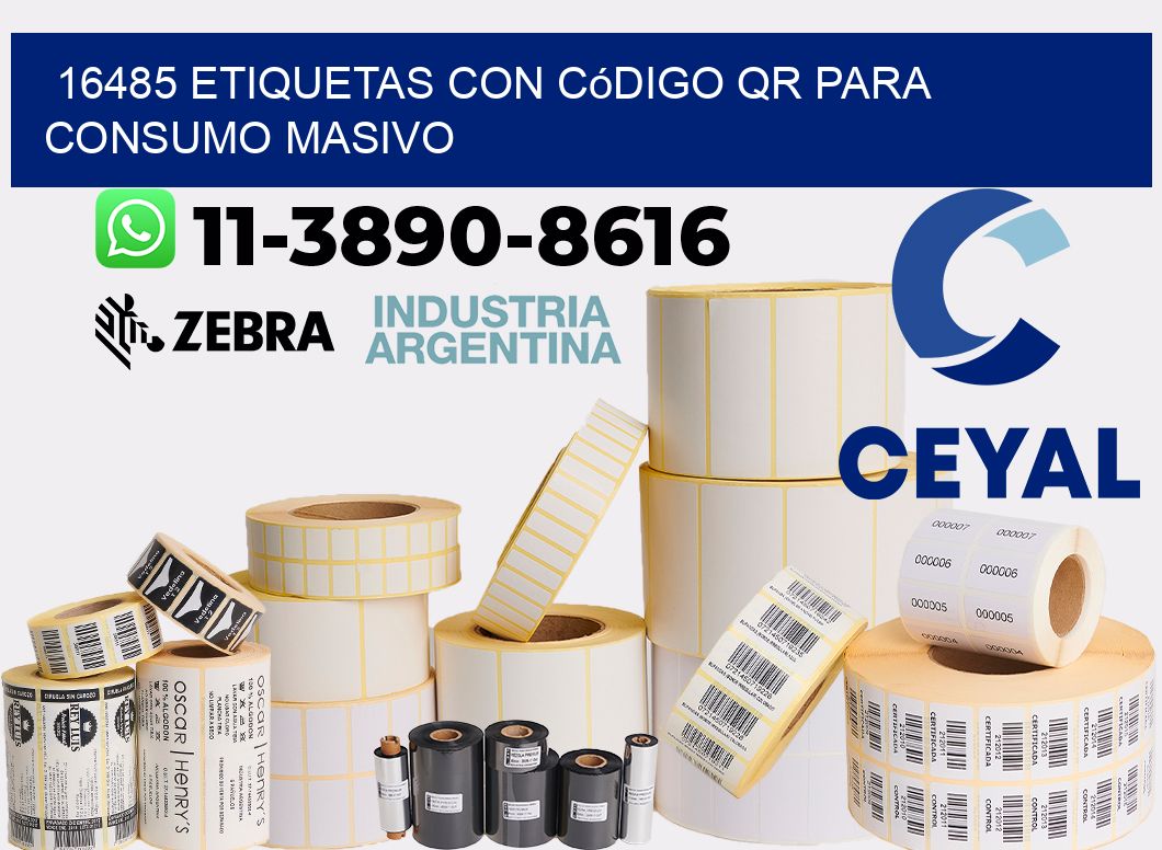 16485 Etiquetas con código QR para consumo masivo