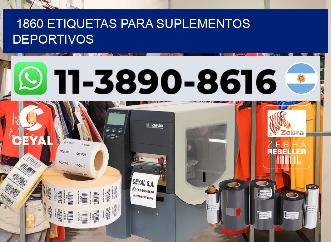 1860 Etiquetas para suplementos deportivos