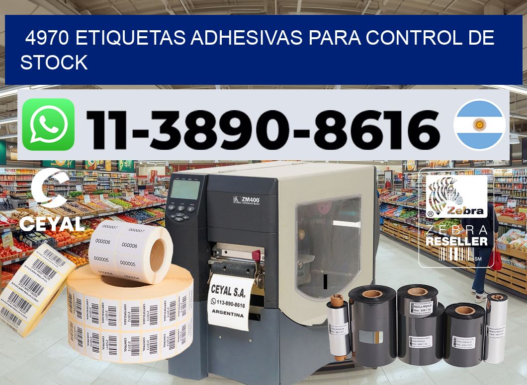 4970 Etiquetas adhesivas para control de stock