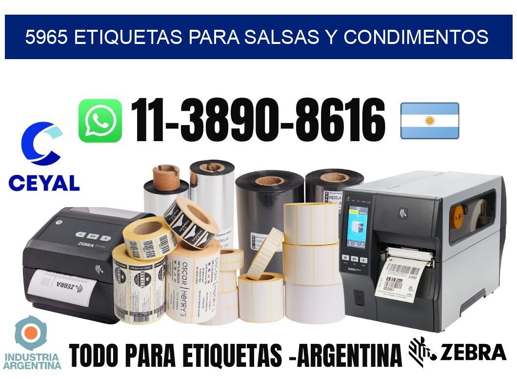 5965 Etiquetas para salsas y condimentos
