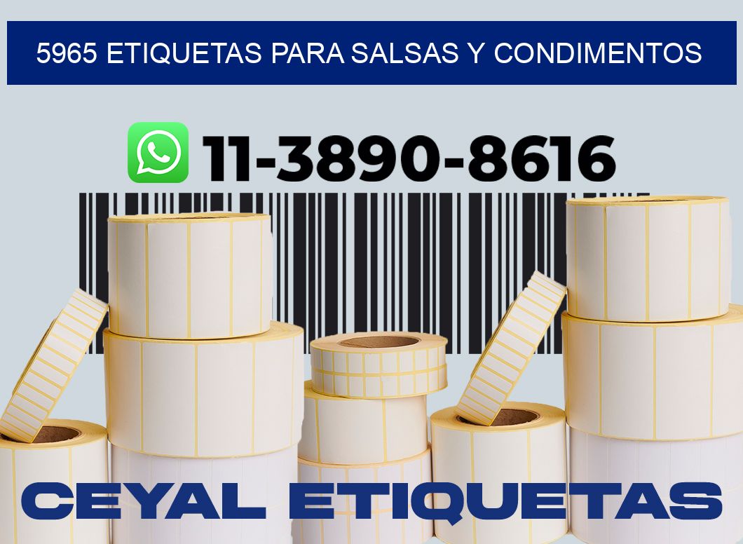 5965 Etiquetas para salsas y condimentos