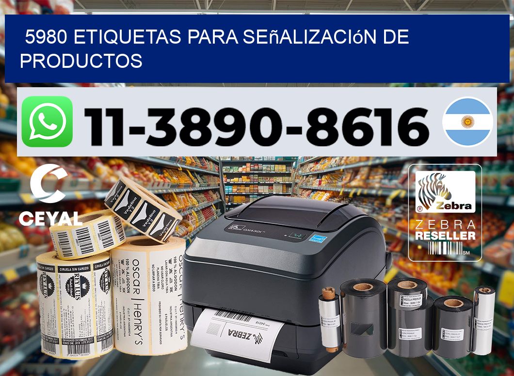 5980 Etiquetas para señalización de productos