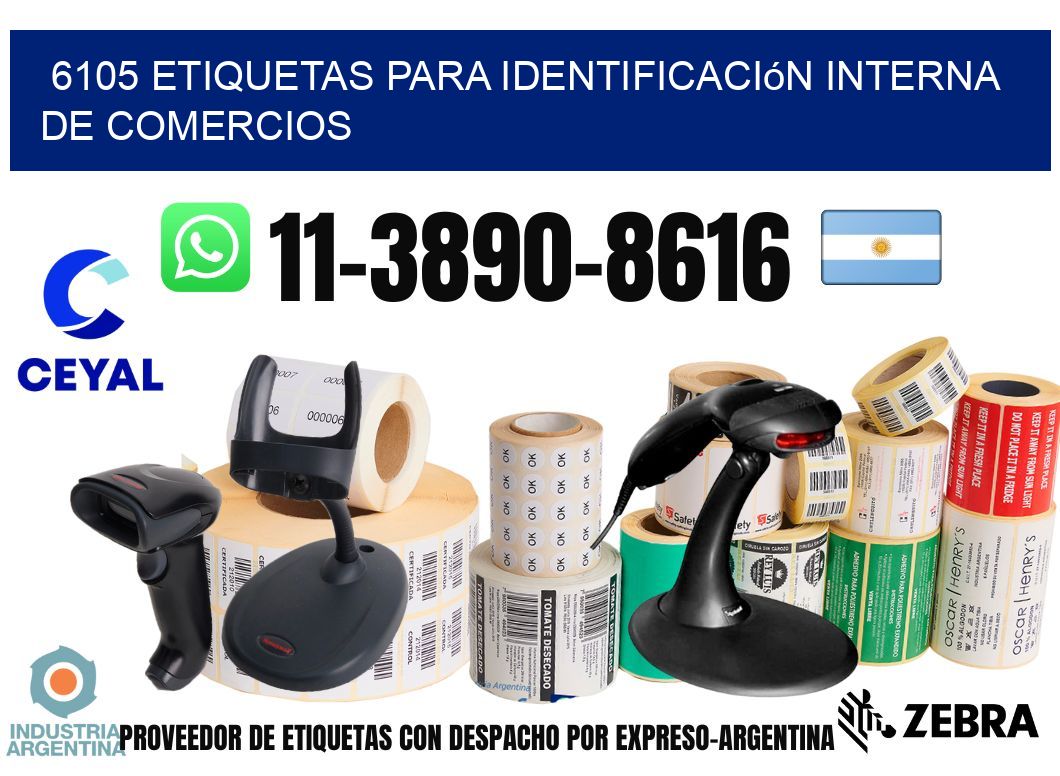 6105 Etiquetas para identificación interna de comercios