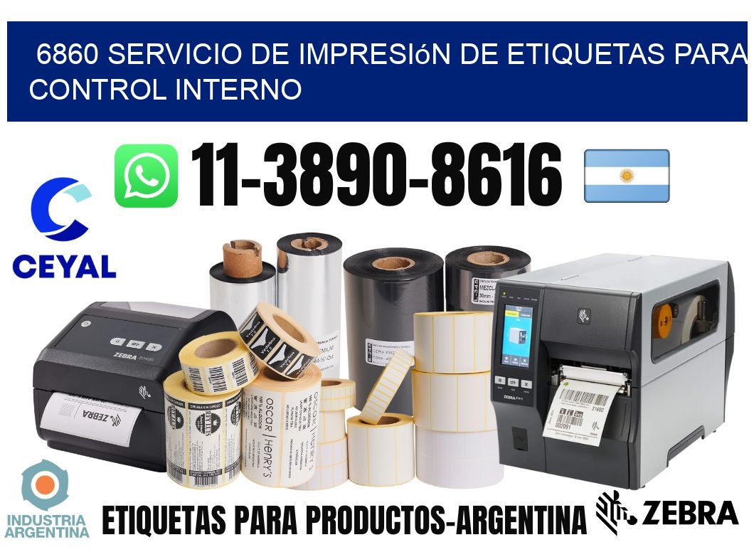 6860 Servicio de impresión de etiquetas para control interno