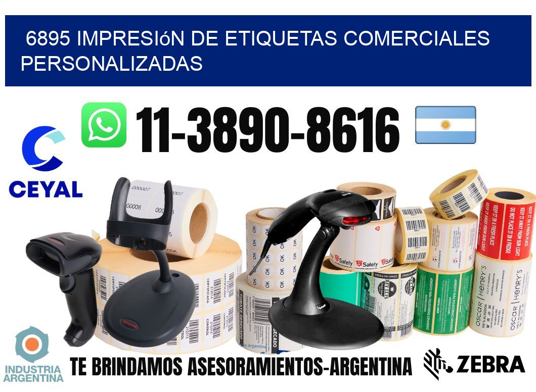 6895 Impresión de etiquetas comerciales personalizadas