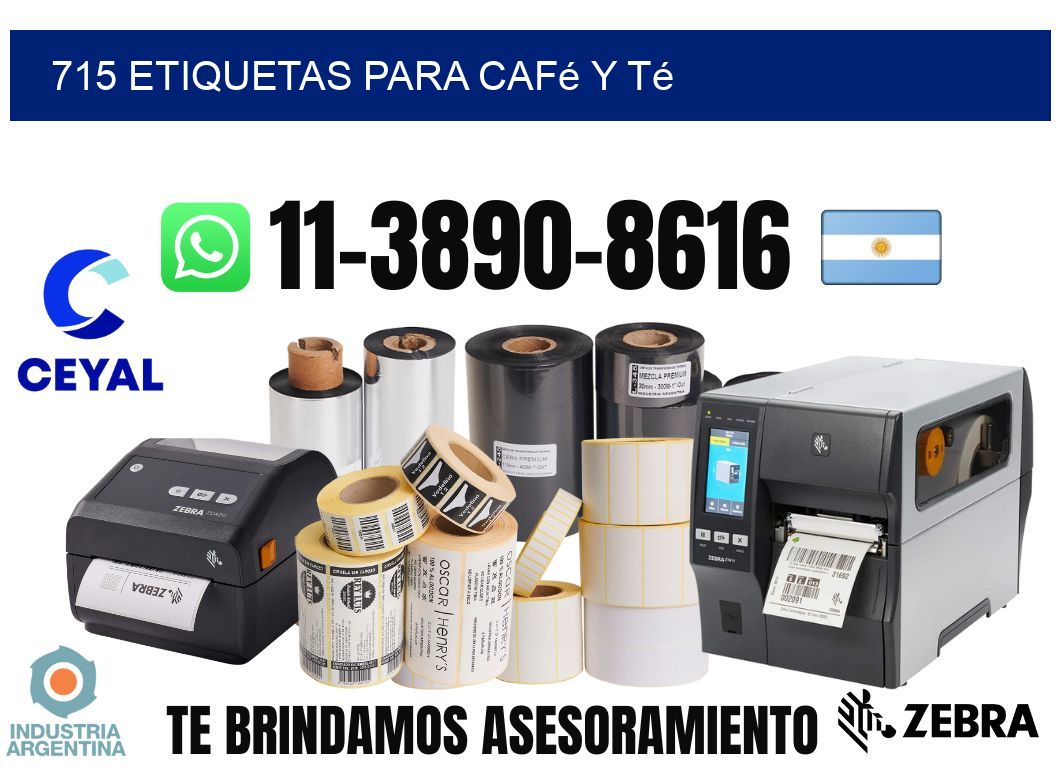 715 Etiquetas para café y té