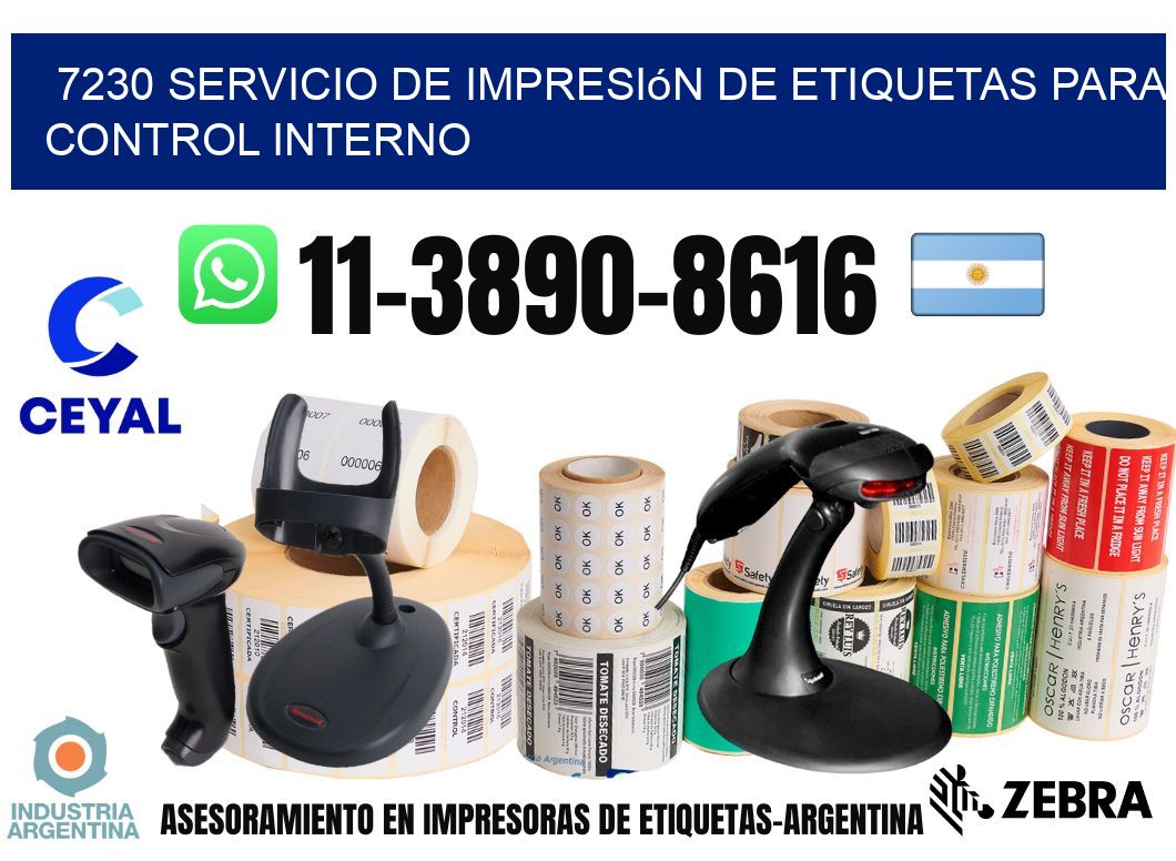 7230 Servicio de impresión de etiquetas para control interno