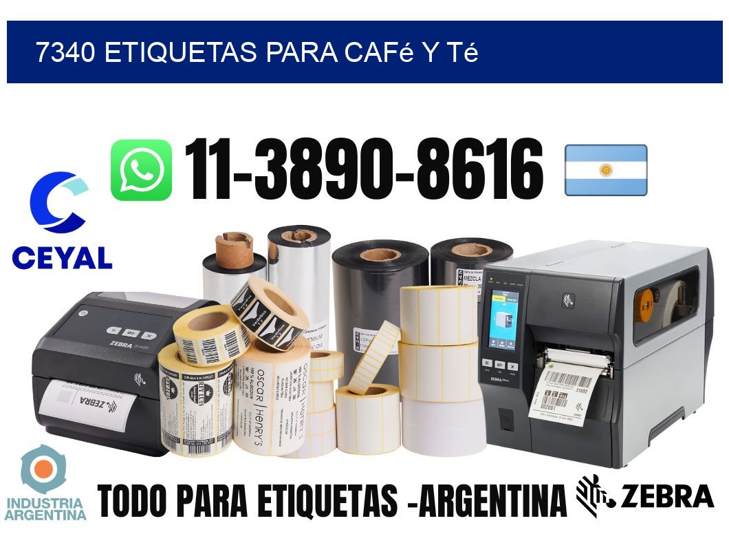 7340 Etiquetas para café y té