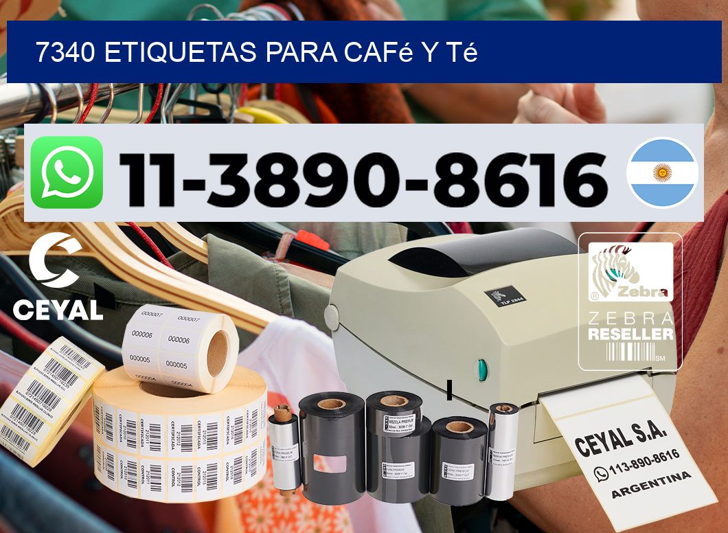 7340 Etiquetas para café y té