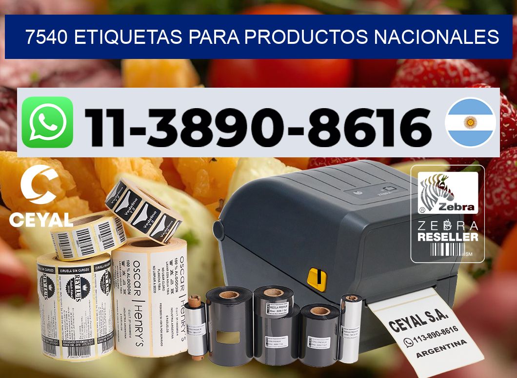 7540 Etiquetas para productos nacionales