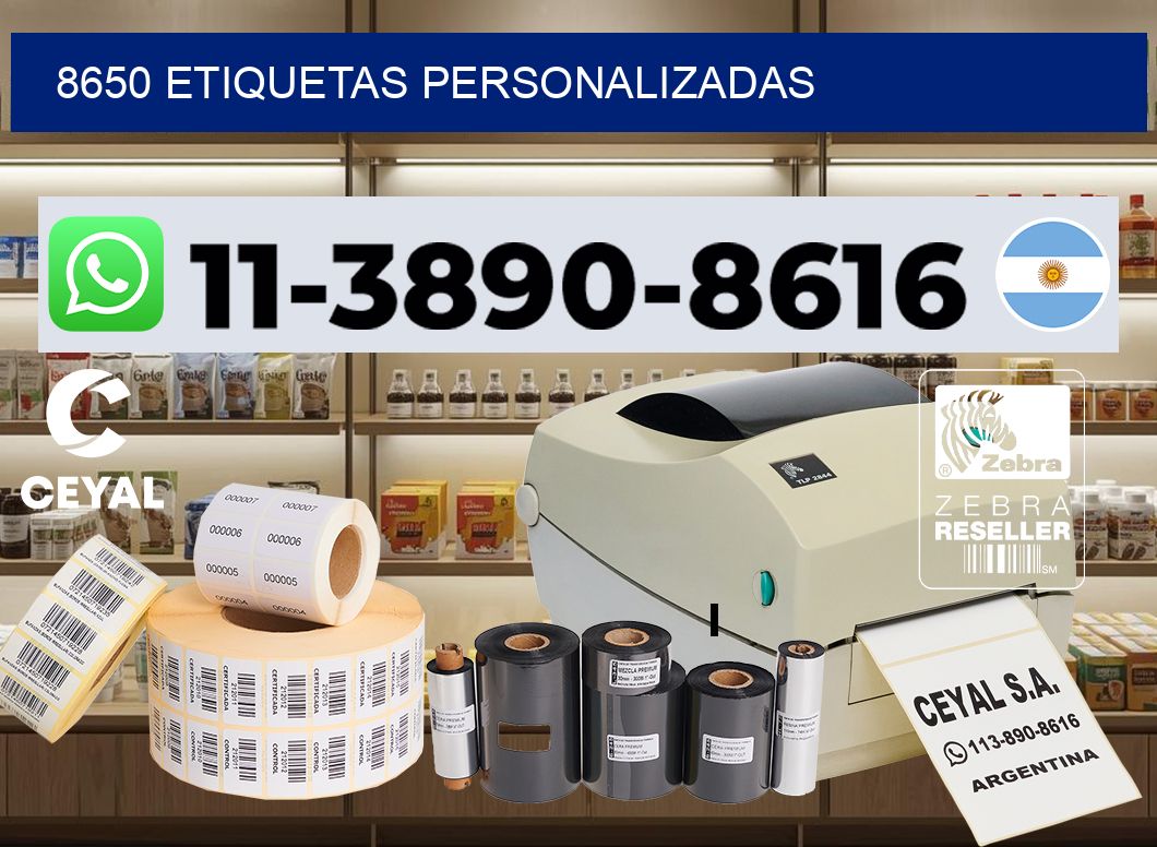 8650 etiquetas personalizadas