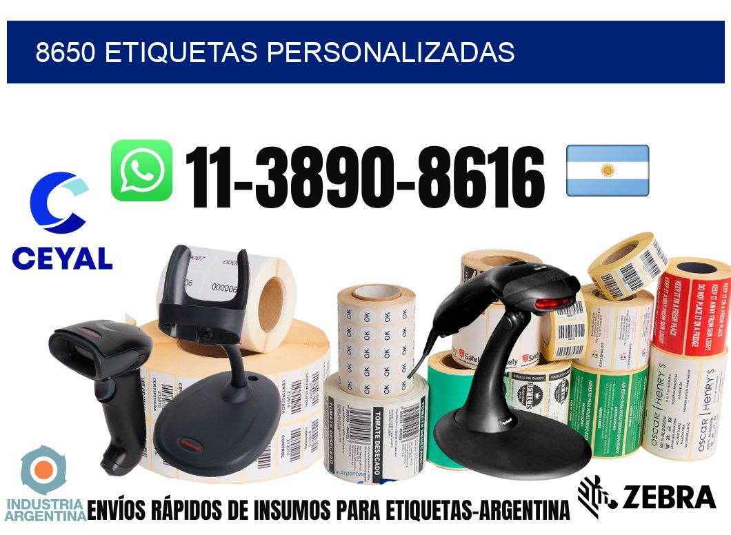 8650 etiquetas personalizadas