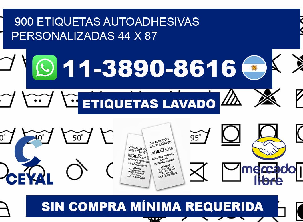 900 Etiquetas autoadhesivas personalizadas 44 x 87