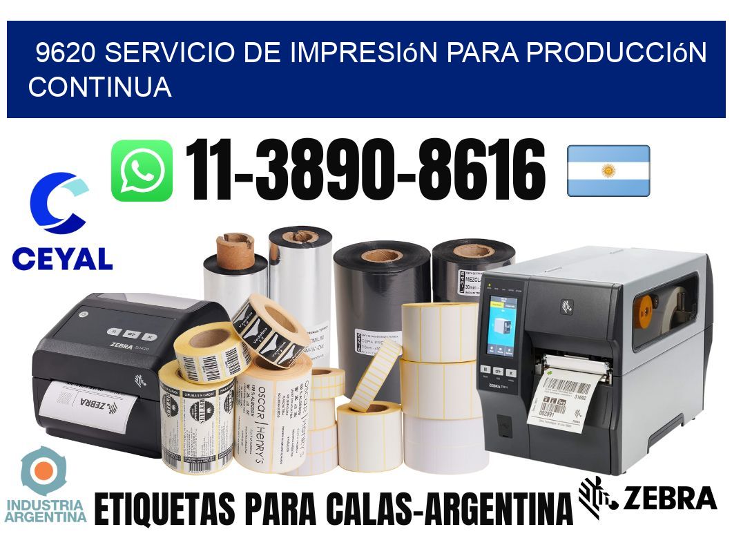 9620 Servicio de impresión para producción continua