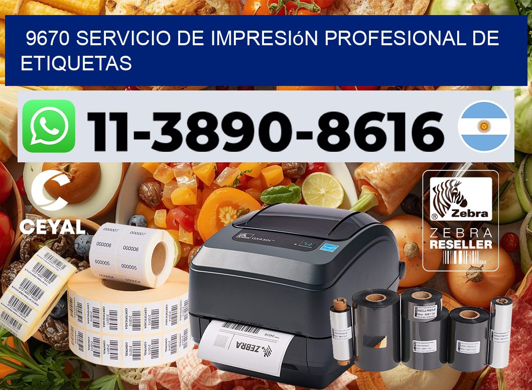 9670 Servicio de impresión profesional de etiquetas