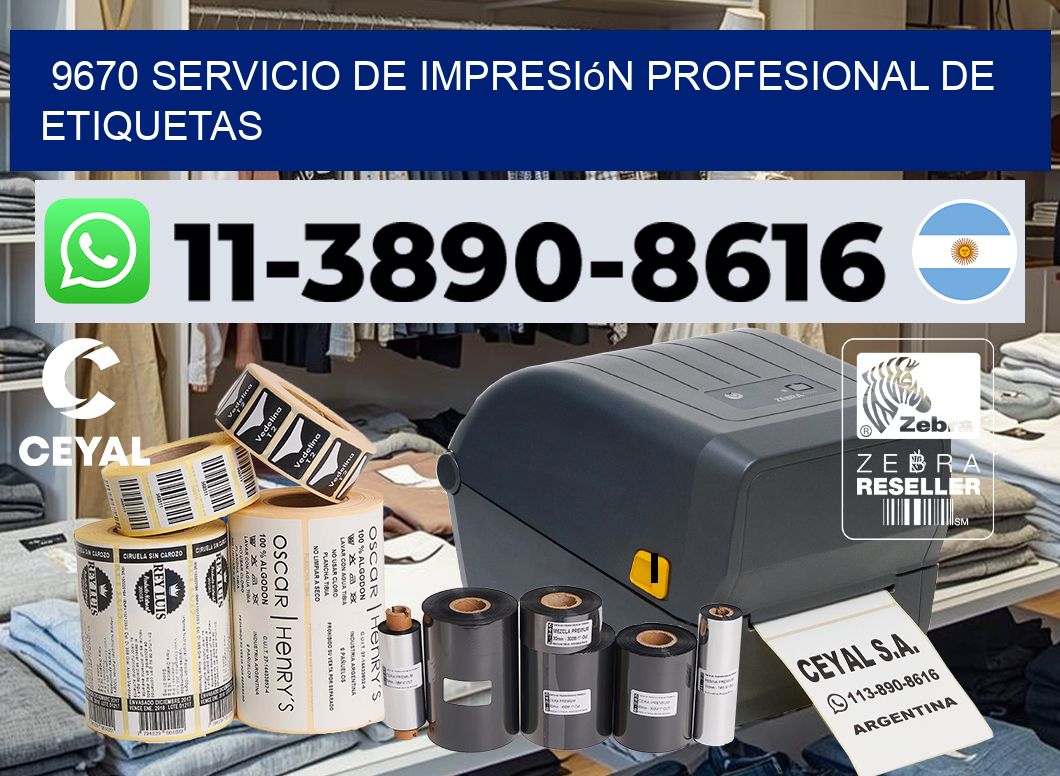 9670 Servicio de impresión profesional de etiquetas