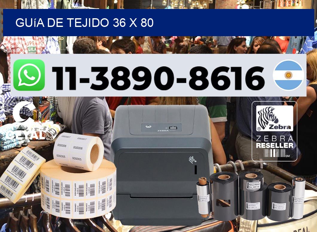 Guía de tejido 36 x 80