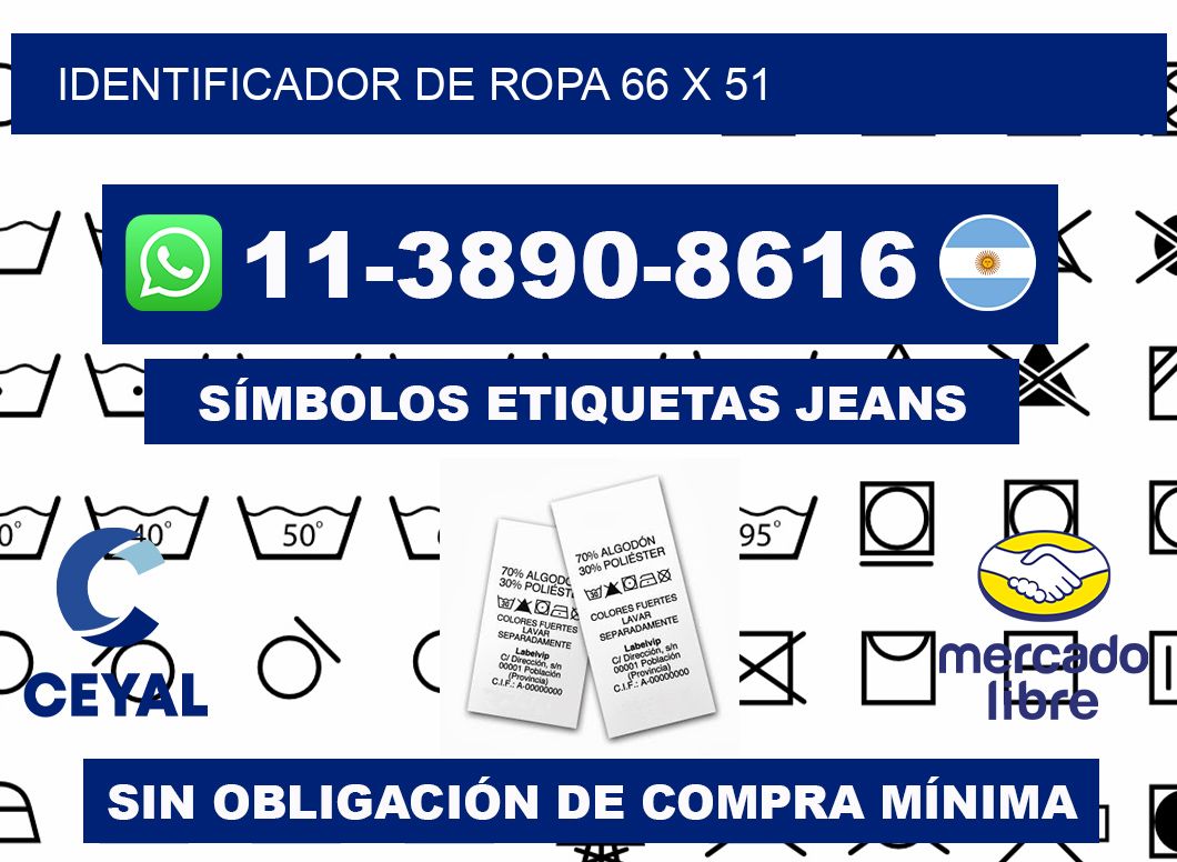 Identificador de ropa 66 x 51