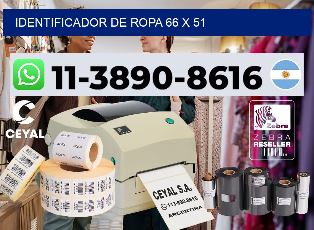 Identificador de ropa 66 x 51