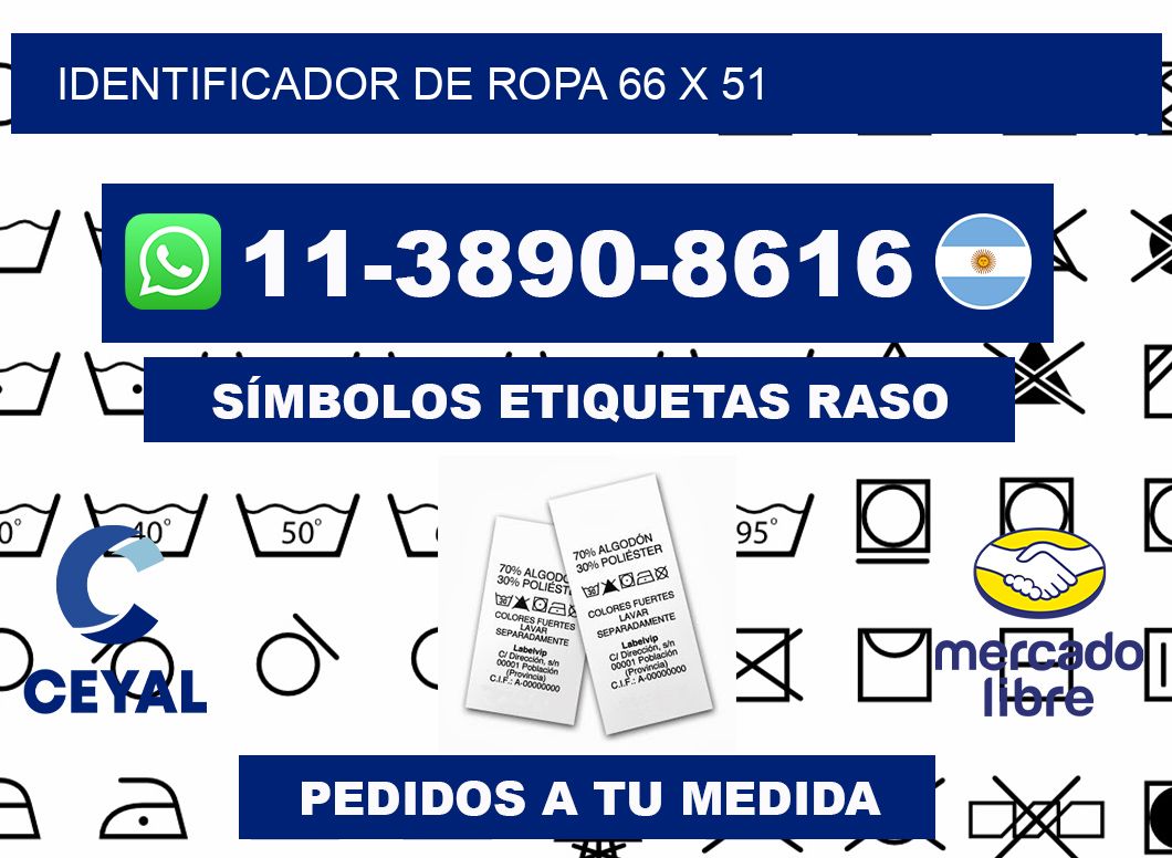 Identificador de ropa 66 x 51