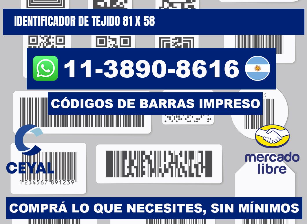 Identificador de tejido 81 x 58