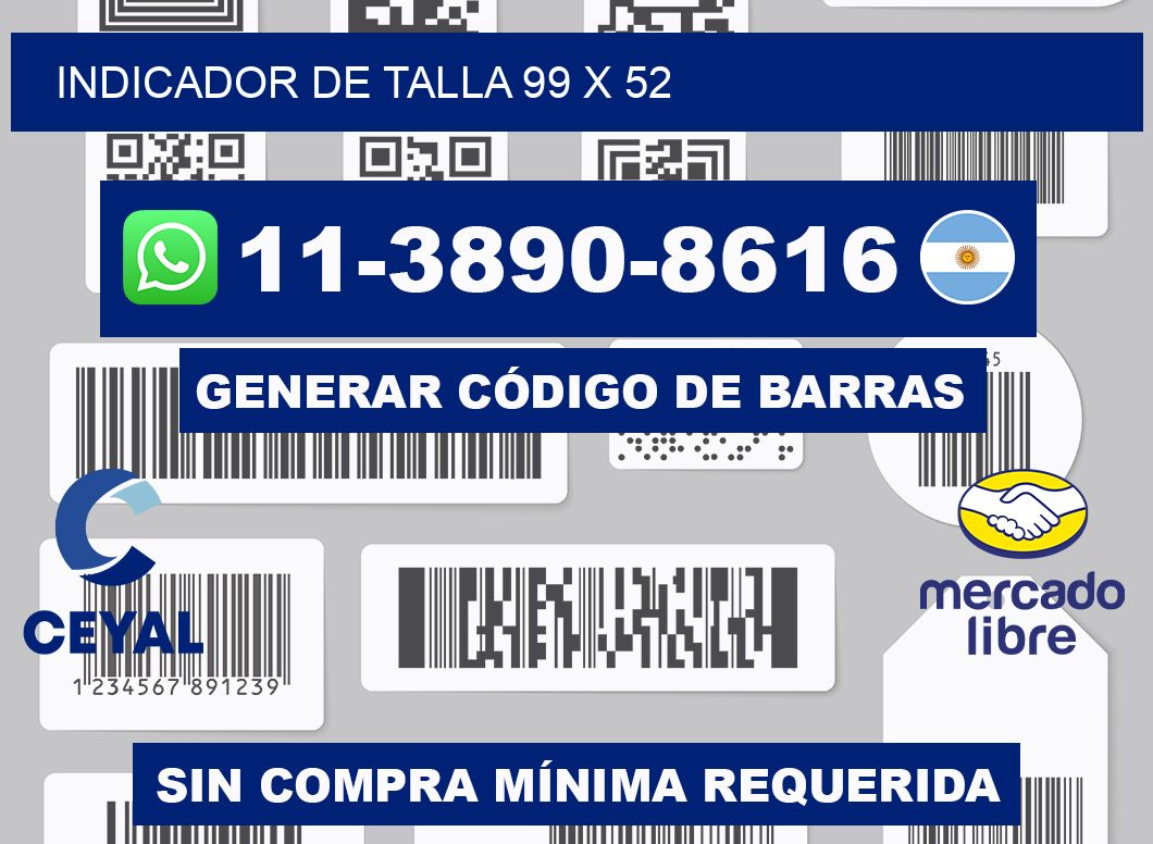Indicador de talla 99 x 52